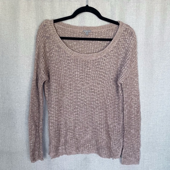 Charlotte Russe Scoop Neck Taupe Sweater Size S - Picture 1 of 5